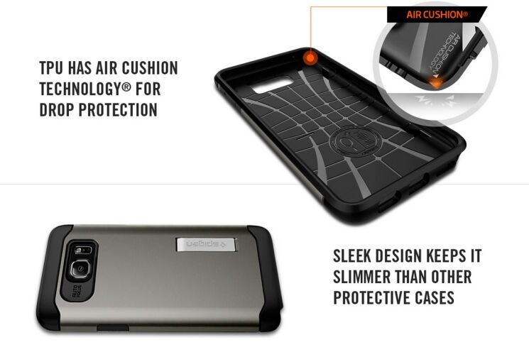 Защитная накладка SGP Slim Armor для Samsung Galaxy Note 5 (N920) - Gray: фото 9 из 10