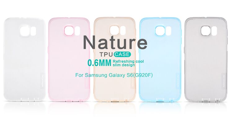 Силиконовая накладка Nillkin 0.6mm Nature TPU для Samsung Galaxy S6 (G920) - Gray: фото 7 з 13