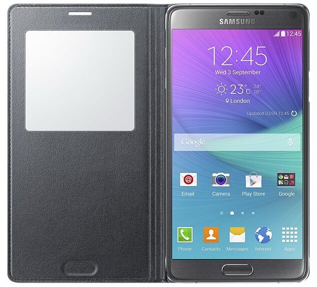 Чехол S View Cover для Samsung Galaxy Note 4 (N910) EF-CN910BCEGRU - Gray: фото 3 из 5