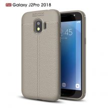 Защитный чехол Deexe Leather Cover для Samsung Galaxy J2 2018 (J250) - Grey: фото 1 из 9