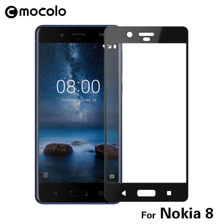 Защитное стекло MOCOLO 3D Silk Print для Nokia 8 - White: фото 2 из 8