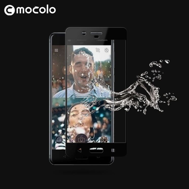 Захисне скло MOCOLO 3D Silk Print для Nokia 8 - Black: фото 3 з 8