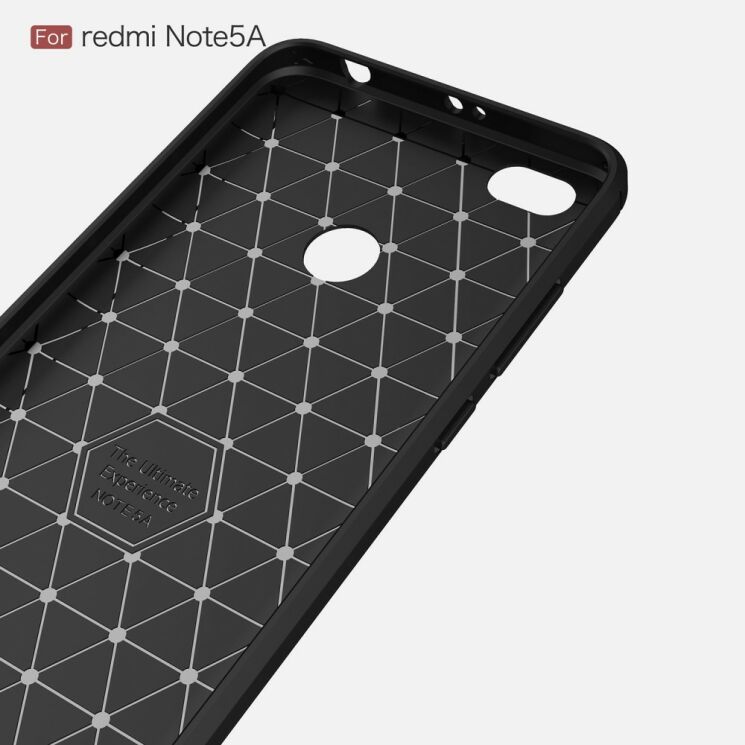 Захисний чохол UniCase Carbon для Xiaomi Redmi Note 5A - Black: фото 7 з 11