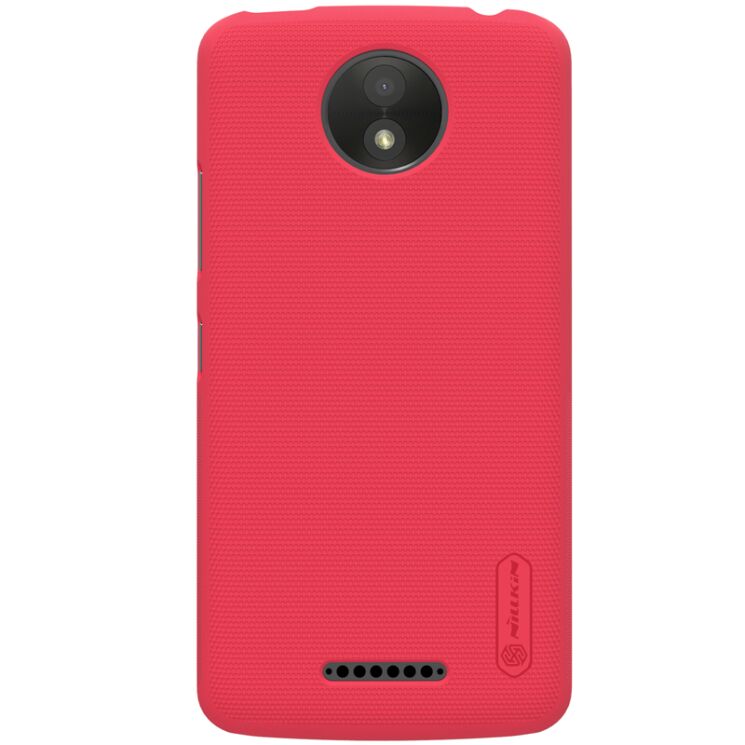 Пластиковый чехол NILLKIN Frosted Shield для Motorola Moto C Plus - Red: фото 3 из 21