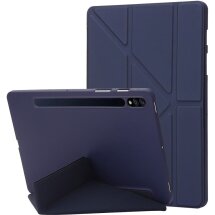 Чехол Deexe Origami Series для Samsung Galaxy Tab S9 Plus (X810/816) - Dark Blue: фото 1 из 3