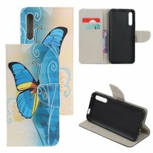 Чохол-книжка Deexe Color Wallet для Huawei P Smart S - Blue Butterfly: фото 1 з 7