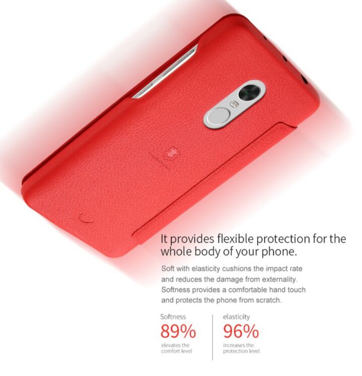 Чохол-книжка LENUO LeDream для Xiaomi Redmi Note 4 - Red: фото 7 з 13