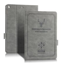 Чехол-книжка UniCase Deer Pattern для Apple iPad 10.2 7/8/9 Gen (2019/2020/2021) - Grey: фото 1 из 12