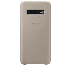 Чохол Leather Cover для Samsung Galaxy S10 (G973) EF-VG973LJEGRU - Gray: фото 1 з 5
