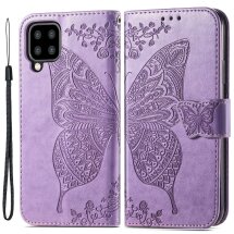 Чохол UniCase Butterfly Pattern для Samsung Galaxy A22 (A225) / M22 (M225) - Light Purple: фото 1 з 14