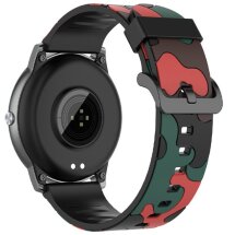 Ремінець Deexe Camo Style для годинників з шириною кріплення 22мм - Red: фото 1 з 9