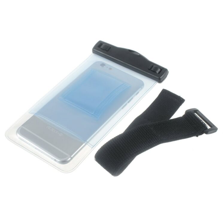 Влагозащитный чехол Deexe Waterproof L для смартфонов размером до 163х90мм - Blue: фото 4 из 6