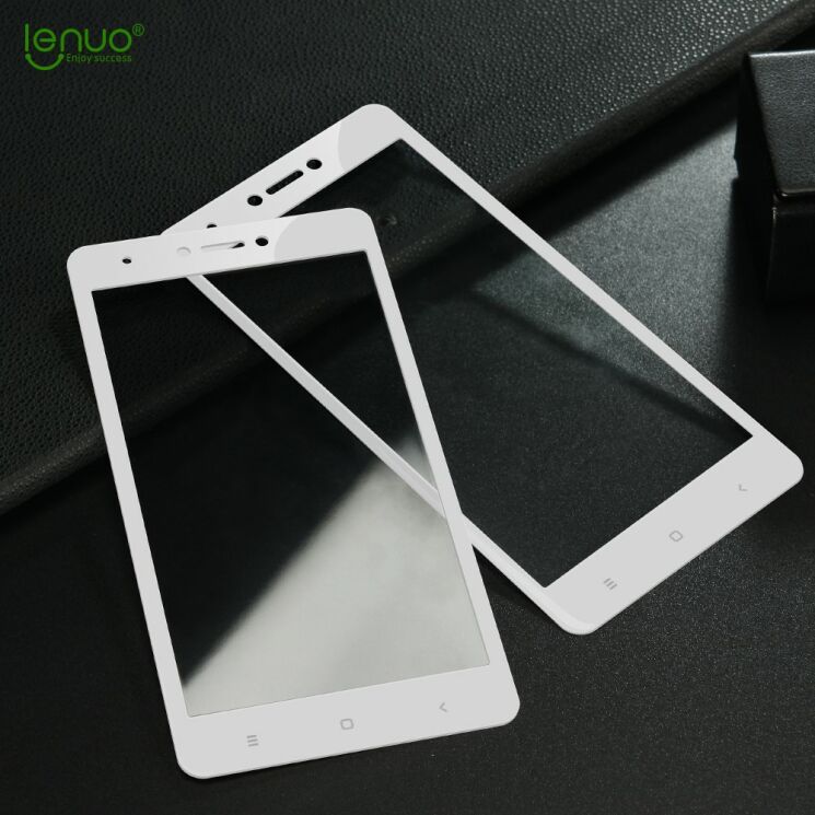 Защитное стекло LENUO CF Full Cover для Xiaomi Redmi Note 4X - White: фото 4 из 11