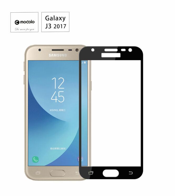 Захисне скло MOCOLO 3D Silk Print для Samsung Galaxy J3 2017 (J330) - White: фото 2 з 7