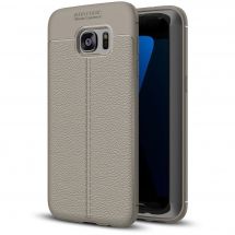 Защитный чехол Deexe Leather Cover для Samsung Galaxy S7 edge (G935) - Gray: фото 1 из 11