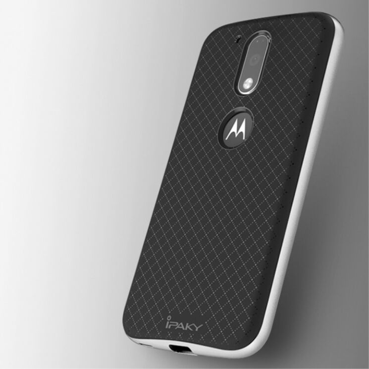 Защитный чехол IPAKY Hybrid для Motorola Moto G4/G4 Plus - Silver: фото 6 из 6