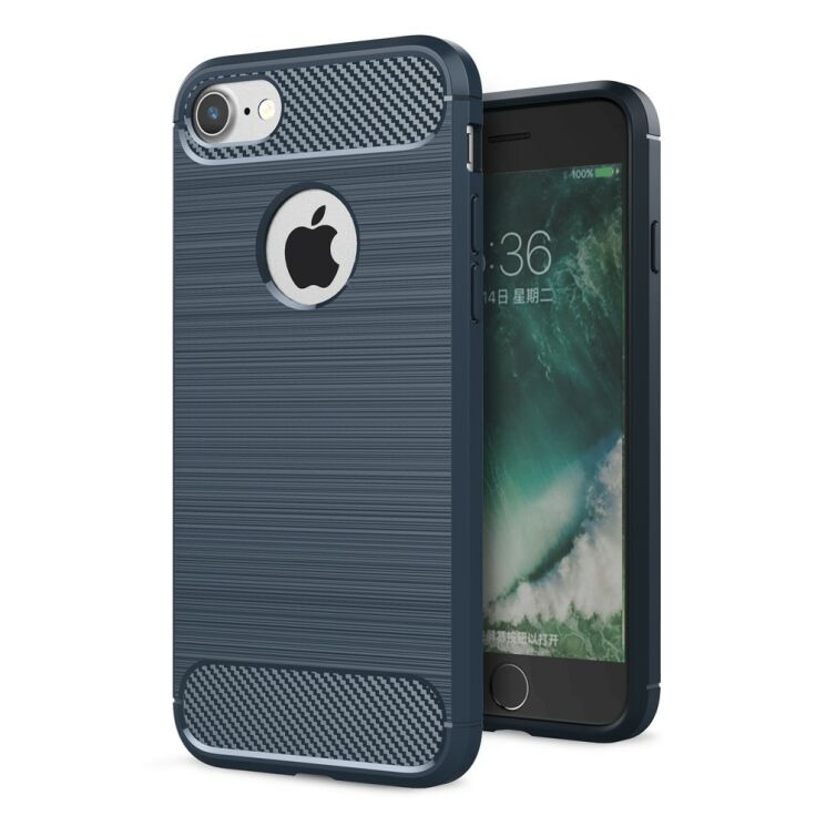 Захисний чохол UniCase Carbon для iPhone 7 / 8 - Dark Blue: фото 1 з 8