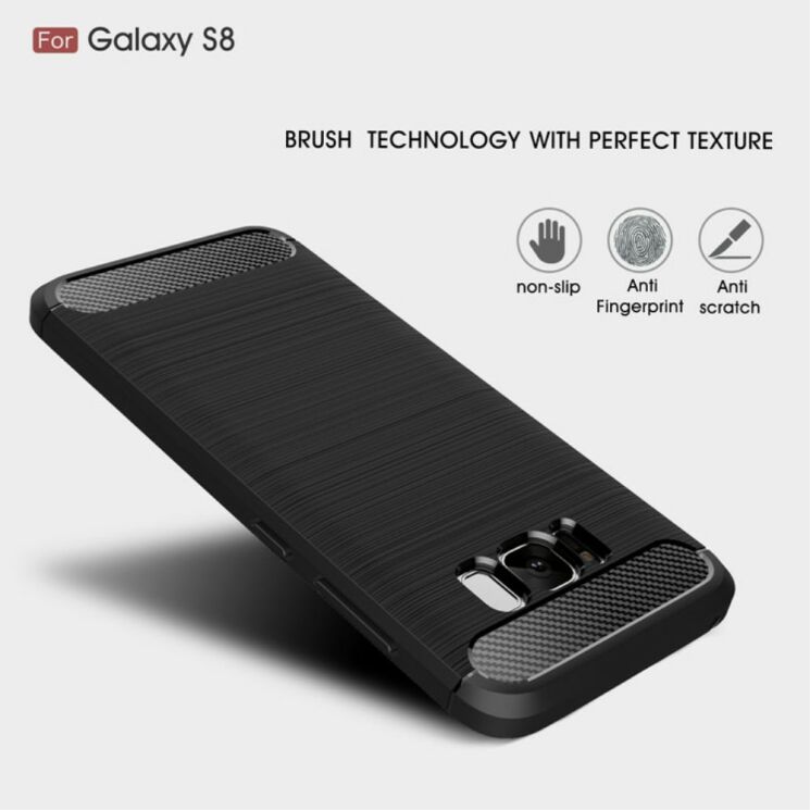 Защитный чехол UniCase Carbon для Samsung Galaxy S8 (G950) - Black: фото 3 из 9
