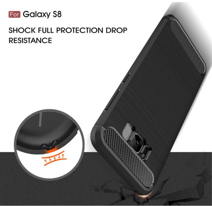 Защитный чехол UniCase Carbon для Samsung Galaxy S8 (G950) - Black: фото 6 из 9
