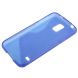 Силиконовая накладка Deexe S Line для Samsung S5 mini (G800) - Blue (SM5-8706L). Фото 3 из 5