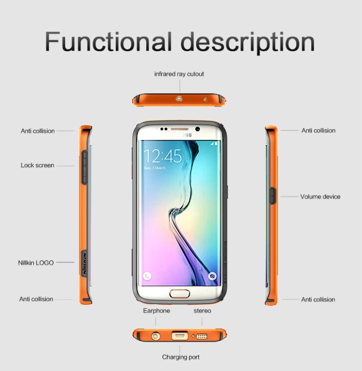 Захисний бампер NILLKIN Slim Border Series для Samsung Galaxy S6 edge (G925) - Black: фото 10 з 19