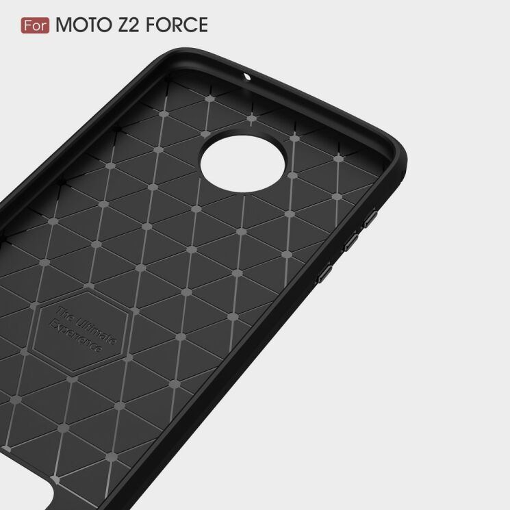 Защитный чехол UniCase Carbon для Motorola Moto Z2 Force - Dark Blue: фото 8 из 11