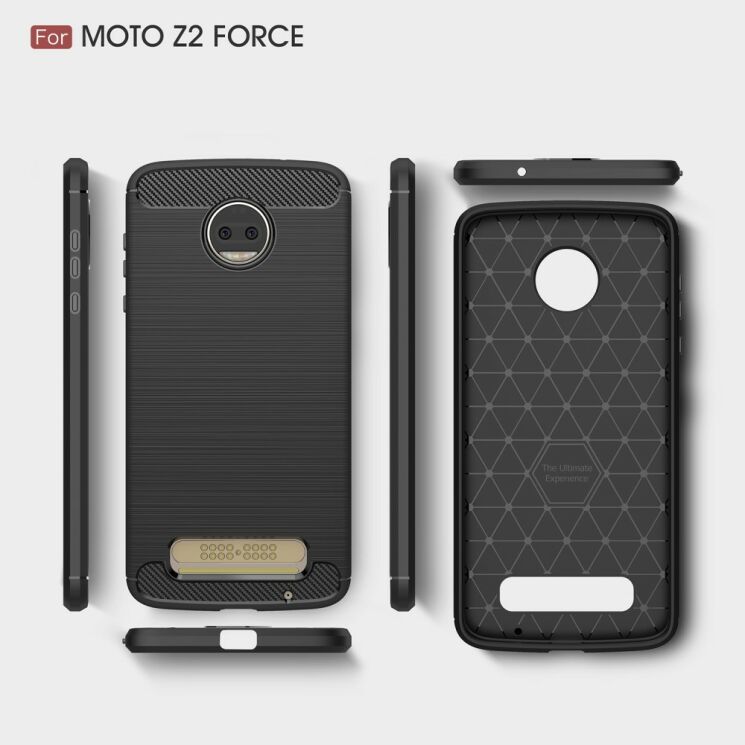 Защитный чехол UniCase Carbon для Motorola Moto Z2 Force - Dark Blue: фото 11 из 11