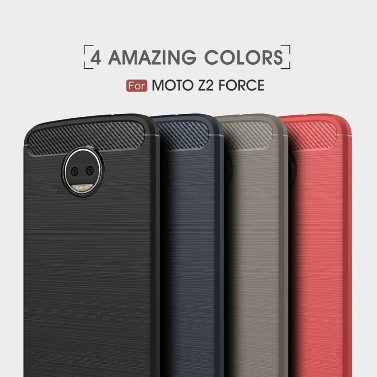 Защитный чехол UniCase Carbon для Motorola Moto Z2 Force - Dark Blue: фото 4 из 11