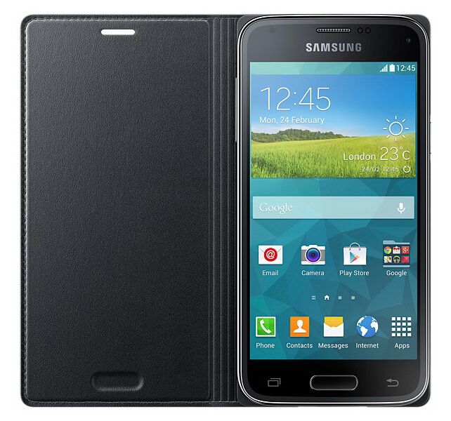 Чехол Flip Cover для Samsung Galaxy S5 mini (G800) EF-FG800BKEGRU: фото 4 из 4