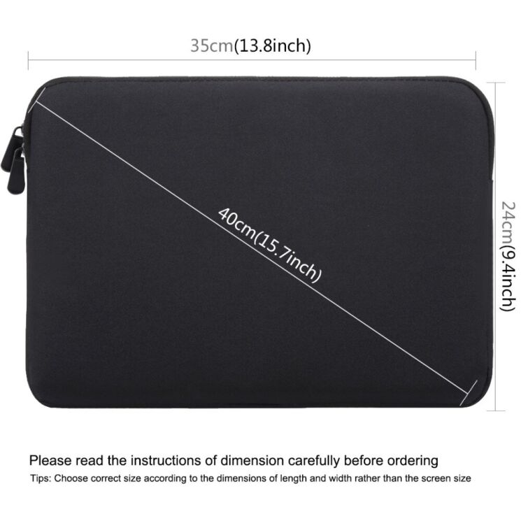 Чехол HAWEEL Oxford Pouch для планшета диагональю до 13 дюймов - Grey: фото 4 из 10