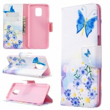 Чехол-книжка Deexe Color Wallet для Xiaomi Redmi Note 9 Pro Max / Note 9 Pro / Note 9s - Butterfly and Flowers: фото 1 из 9
