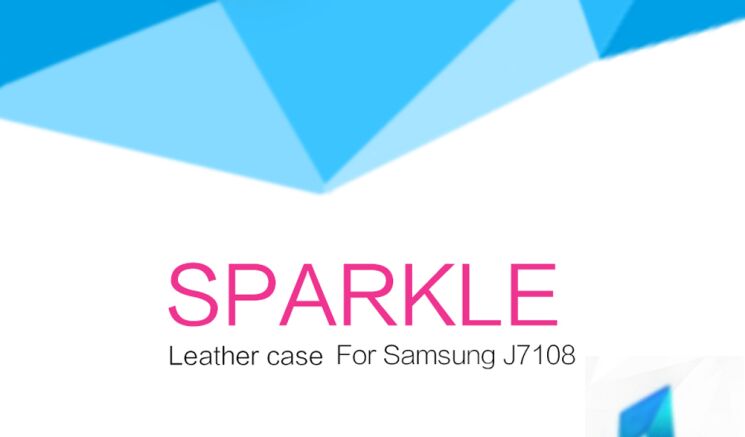 Чехол-книжка NILLKIN Sparkle Series для Samsung Galaxy J7 2016 (J710) - Gold: фото 8 из 18