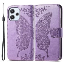 Чохол UniCase Butterfly Pattern для Xiaomi Redmi 12 - Light Purple: фото 1 з 9