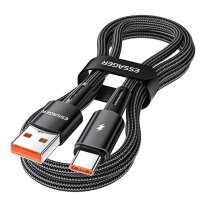 Кабель ESSAGER 120W Data Cable USB to Type-C (6A, 2m) - Black: фото 1 з 13