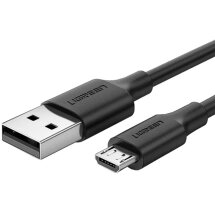 Кабель UGREEN US289 USB 2.0 to MicroUSB (2.4A, 0.25m) - Black: фото 1 з 11