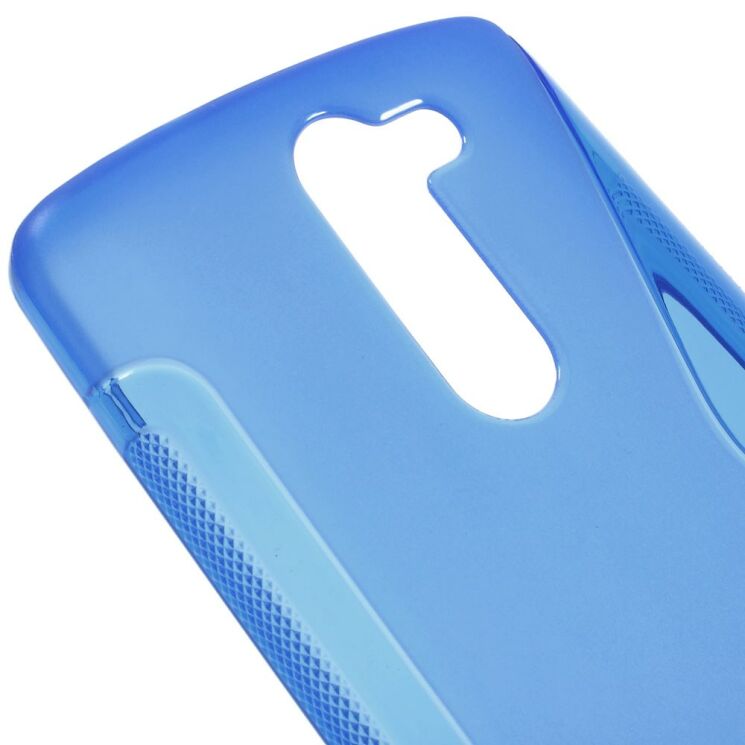 Силиконовая накладка Deexe S Line для LG G3 Stylus (D690) - Blue: фото 4 из 6
