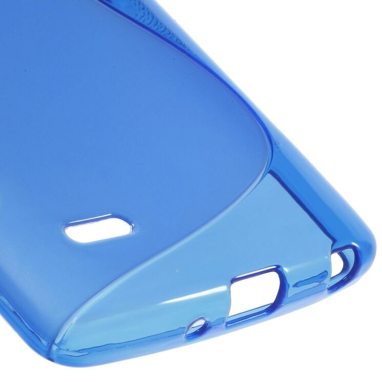 Силиконовая накладка Deexe S Line для LG G3 Stylus (D690) - Blue: фото 5 из 6