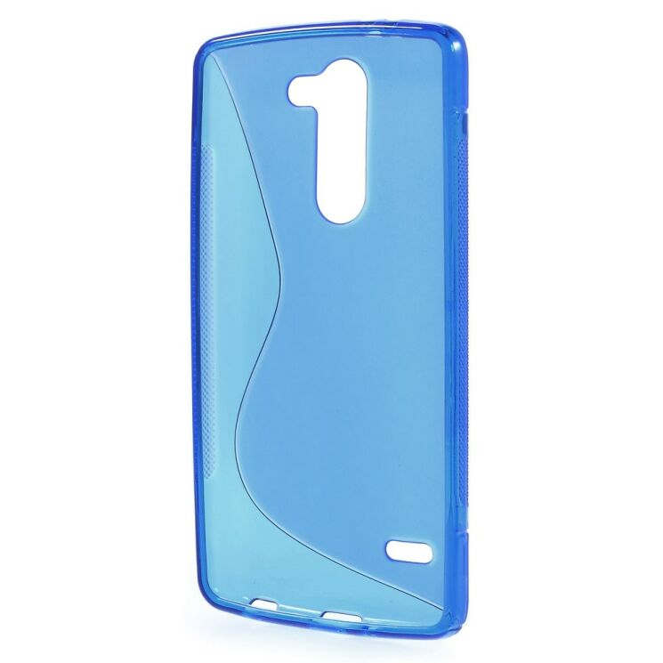 Силиконовая накладка Deexe S Line для LG G3 Stylus (D690) - Blue: фото 2 из 6