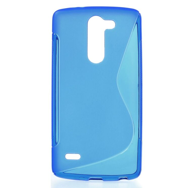Силиконовая накладка Deexe S Line для LG G3 Stylus (D690) - Blue: фото 1 з 6