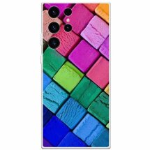 Силіконовий (TPU) чохол Deexe Life Style для Samsung Galaxy S23 Ultra (S918) - Colorful Block: фото 1 з 2