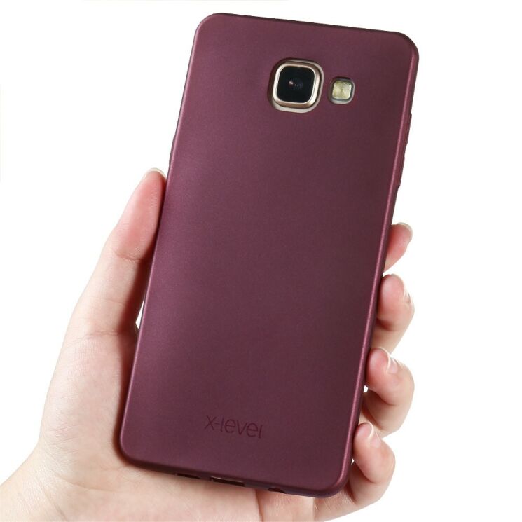 Силіконовий (TPU) чохол X-LEVEL Matte для Samsung Galaxy A5 2016 (A510) - Wine Red: фото 4 з 6