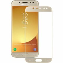 Защитное стекло Deexe 5D Full Glue для Samsung Galaxy J7 2017 (J730) - Gold: фото 1 из 1