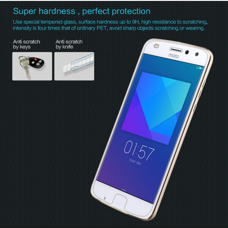 Защитное стекло NILLKIN Amazing H для Motorola Moto Z2 Play: фото 3 из 15