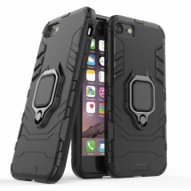 Защитный чехол Deexe Hybrid Case для Apple iPhone SE 2 / 3 (2020 / 2022) / iPhone 8 / iPhone 7 - Black: фото 1 из 9