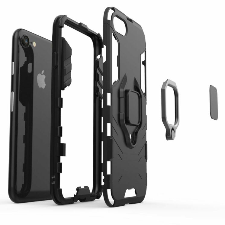 Захисний чохол Deexe Hybrid Case для Apple iPhone SE 2 / 3 (2020 / 2022) / iPhone 8 / iPhone 7 - Black: фото 9 з 9