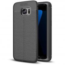 Защитный чехол Deexe Leather Cover для Samsung Galaxy S7 edge (G935) - Black: фото 1 из 11