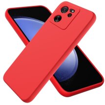 Защитный чехол Deexe Silicone Case для Xiaomi 13T / 13T Pro - Red: фото 1 из 8