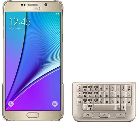 Чохол-клавіатура Keybord Cover для Samsung Galaxy Note 5 (N920) EJ-CN920RFEGRU - Gold: фото 5 з 7