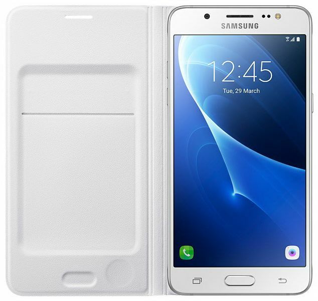 Чехол Flip Wallet для Samsung Galaxy J7 2016 (J710) EF-WJ710P - White: фото 4 из 6