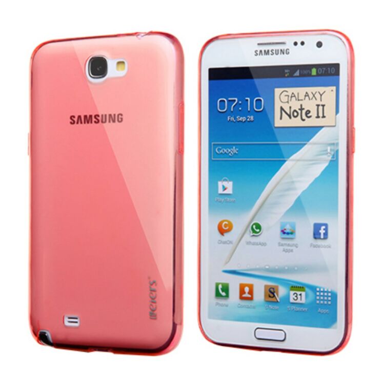 Силиконовая накладка Leiers Ice Series для Samsung Galaxy Note 2 (N7100) - Red: фото 1 з 8